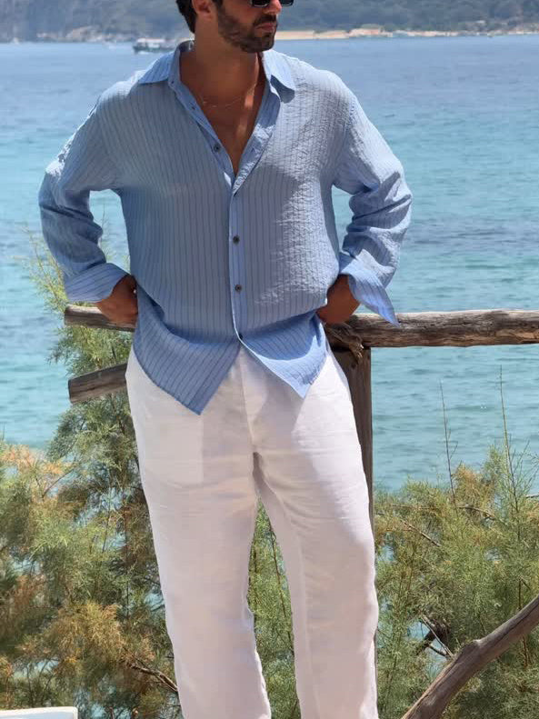 Camisa informal ,azul cielo