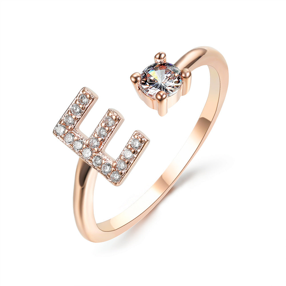 Anillo con inicial VINTAGE