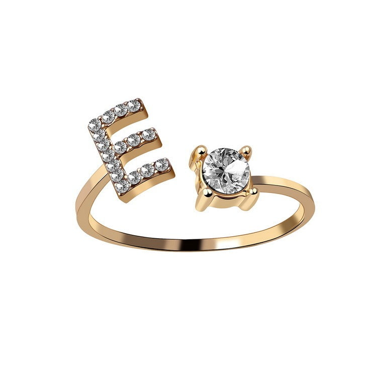 Anillo con inicial VINTAGE