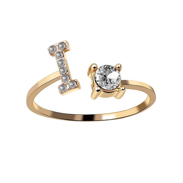 Anillo con inicial VINTAGE