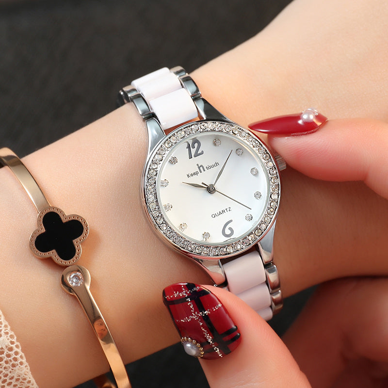 Reloj y pulsera de cuarzo para mujer