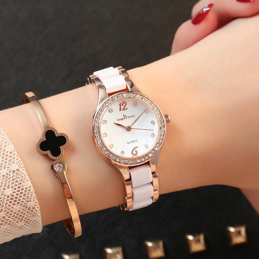 Reloj y pulsera de cuarzo para mujer