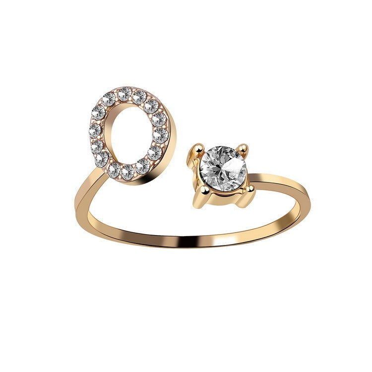 Anillo con inicial VINTAGE