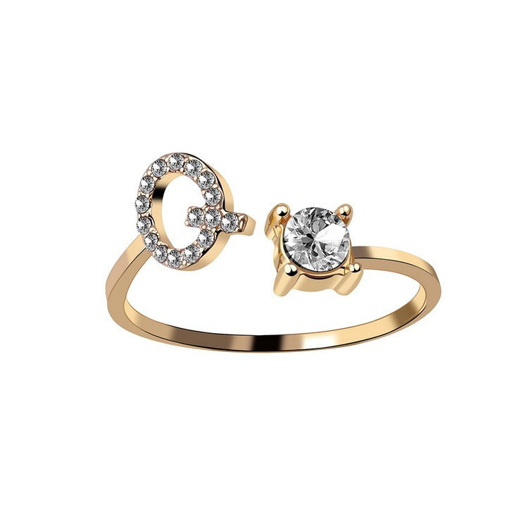 Anillo con inicial VINTAGE