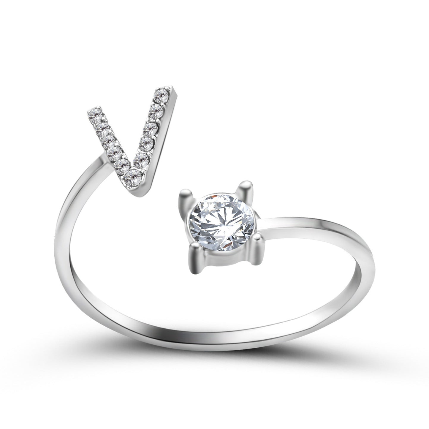 Anillo con inicial VINTAGE