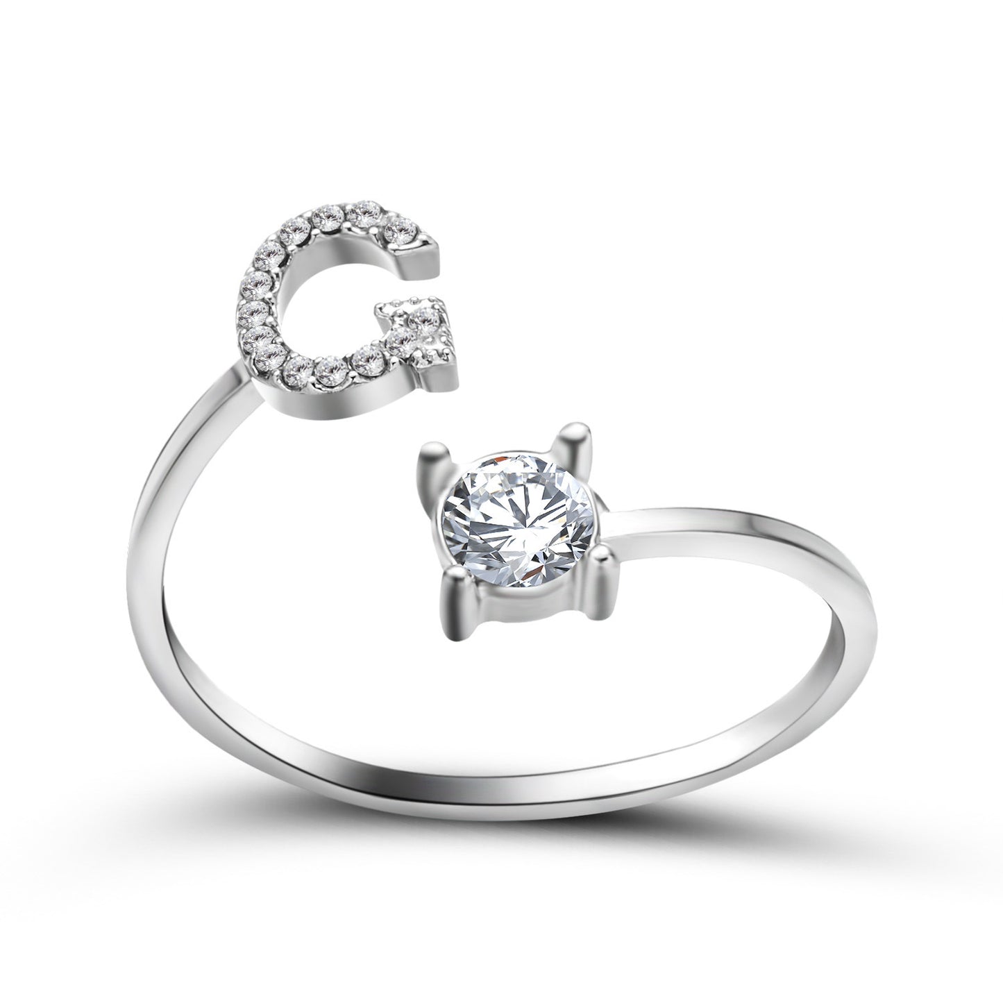 Anillo con inicial VINTAGE