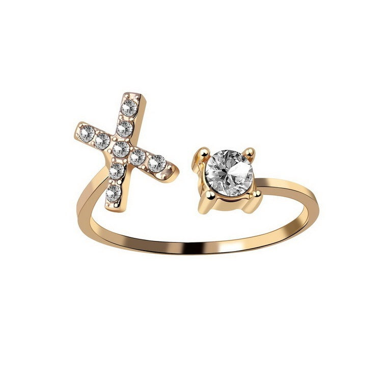 Anillo con inicial VINTAGE