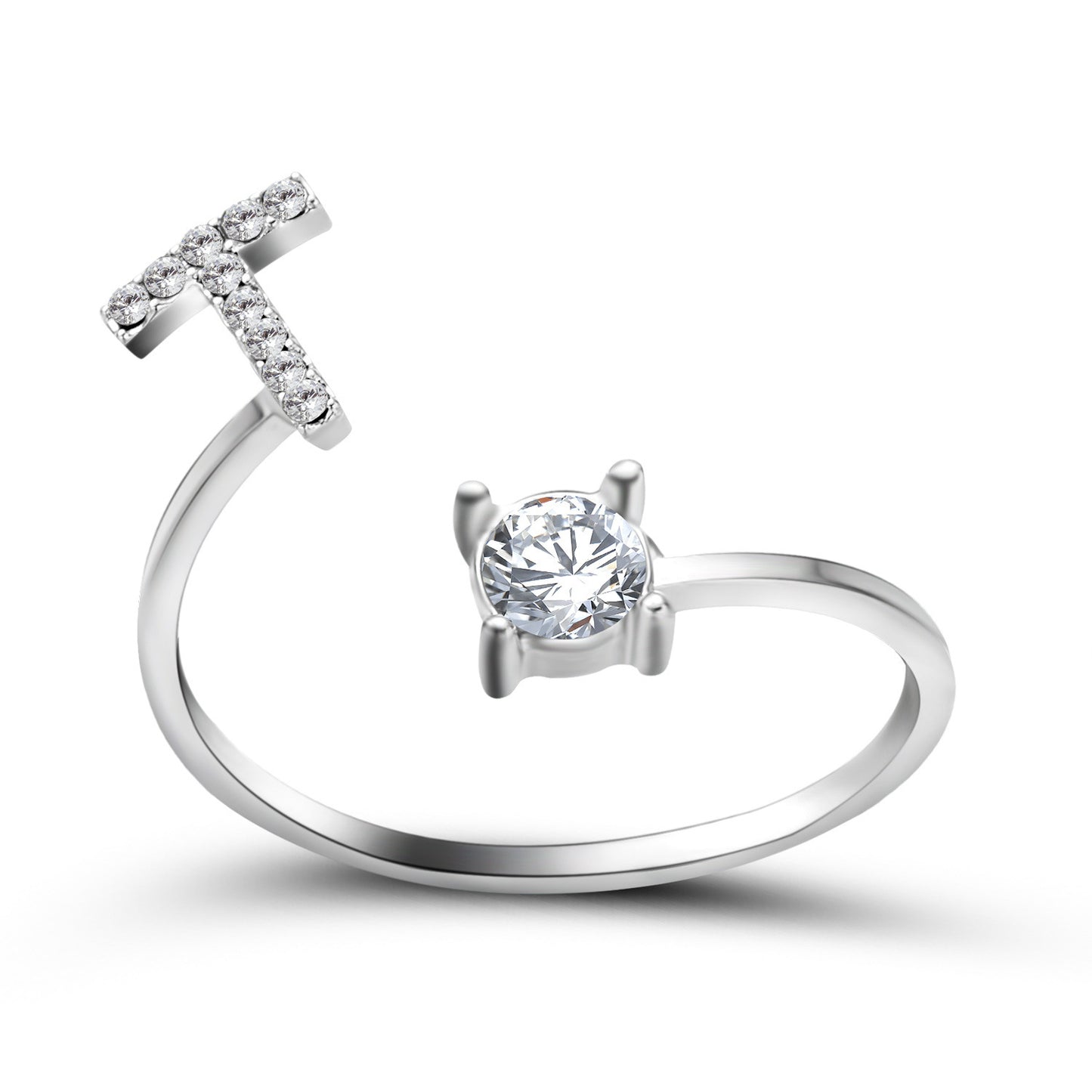 Anillo con inicial VINTAGE