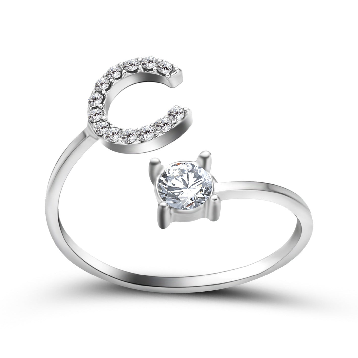 Anillo con inicial VINTAGE