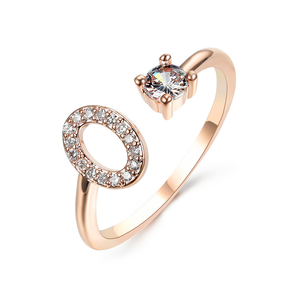 Anillo con inicial VINTAGE