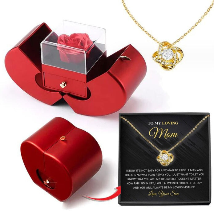 "MANZANA ROJA" joyeria, collar para mujer
