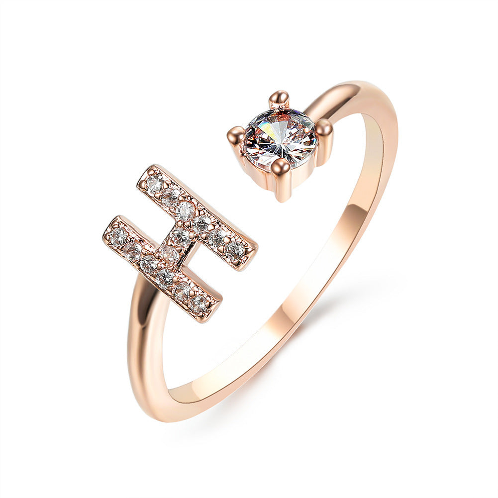 Anillo con inicial VINTAGE