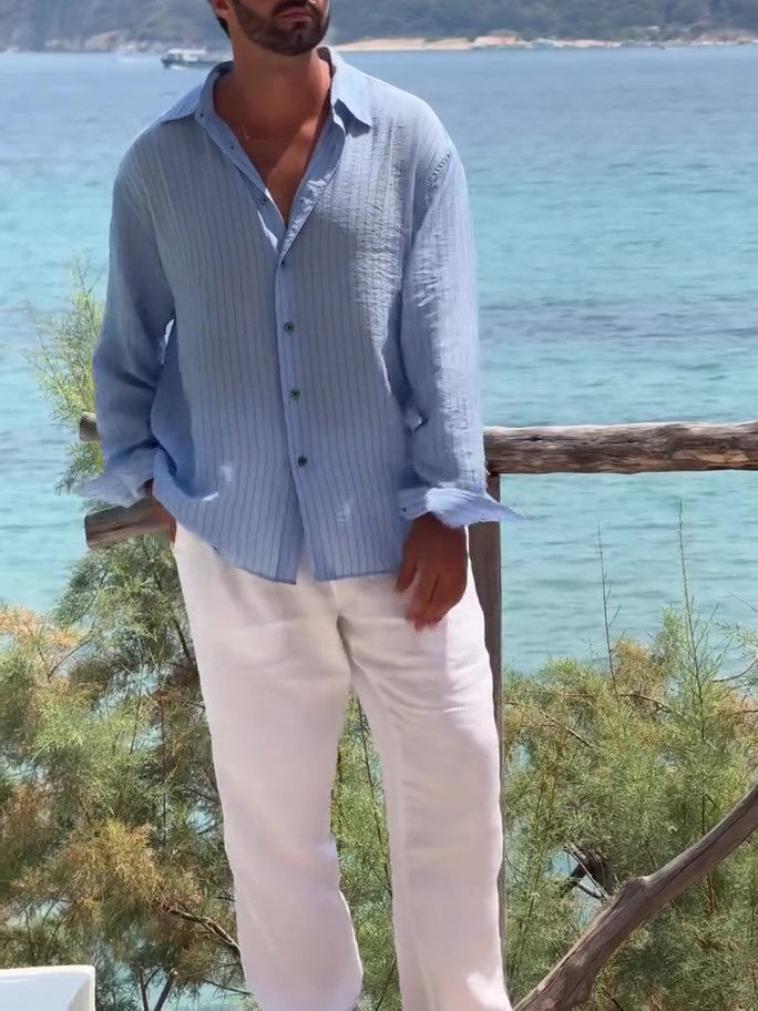 Camisa informal ,azul cielo