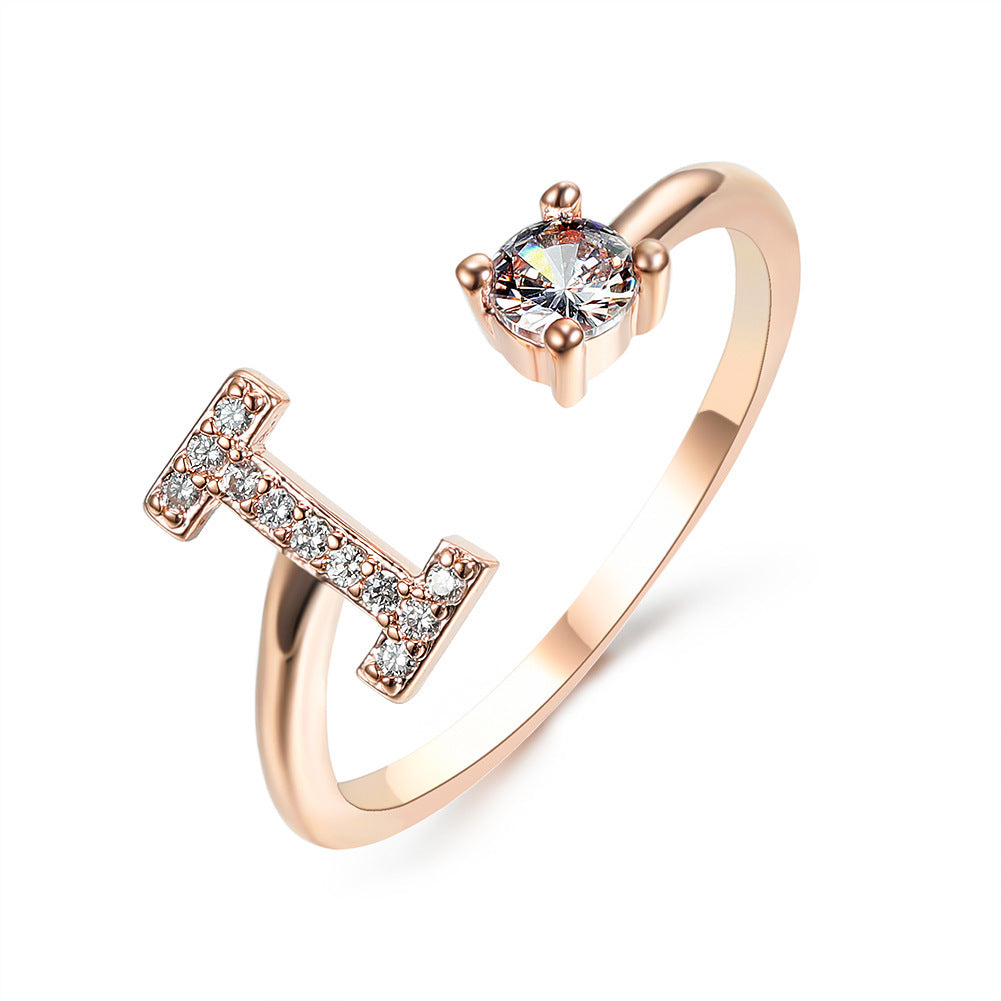 Anillo con inicial VINTAGE