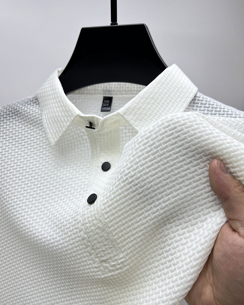 Camiseta manga corta, malla de seda