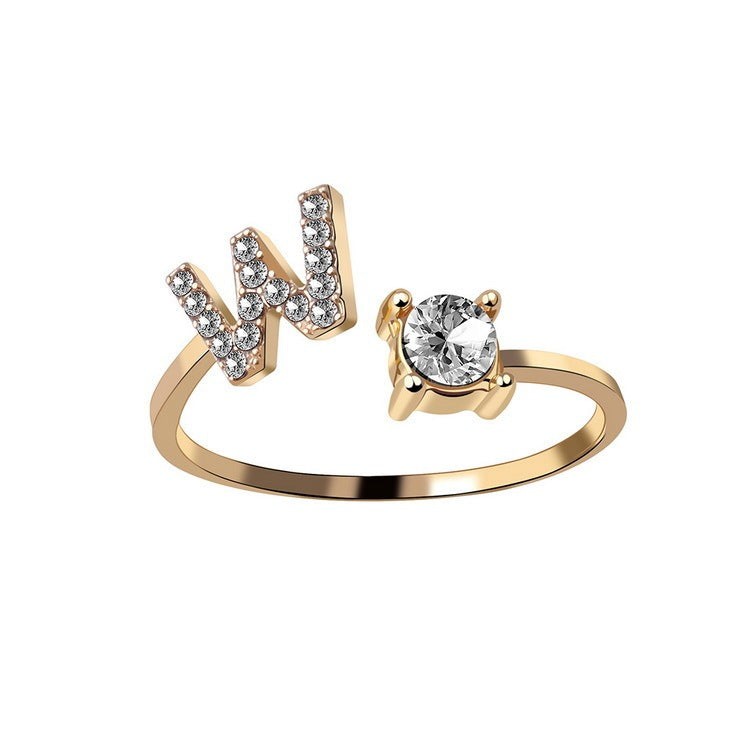 Anillo con inicial VINTAGE