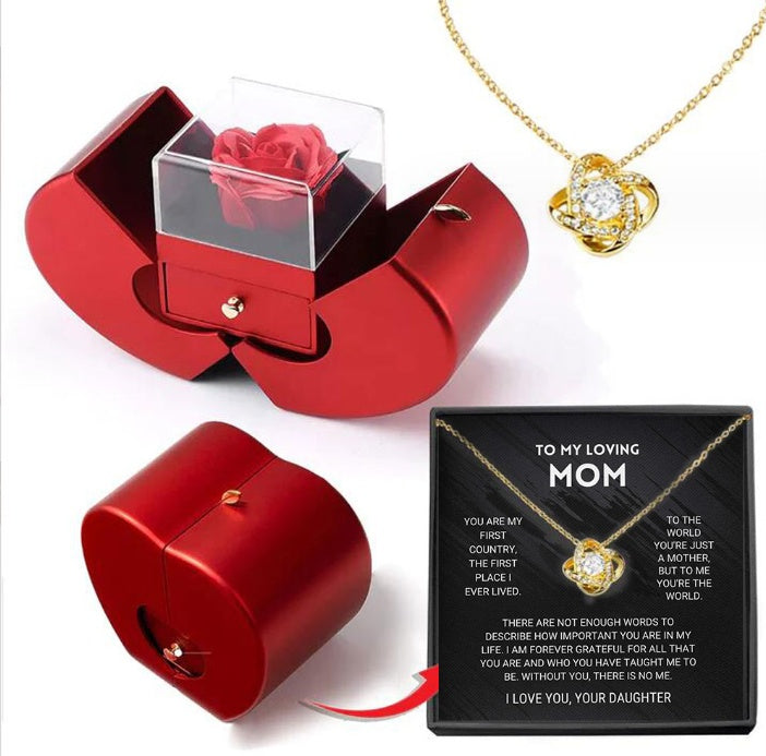 "MANZANA ROJA" joyeria, collar para mujer