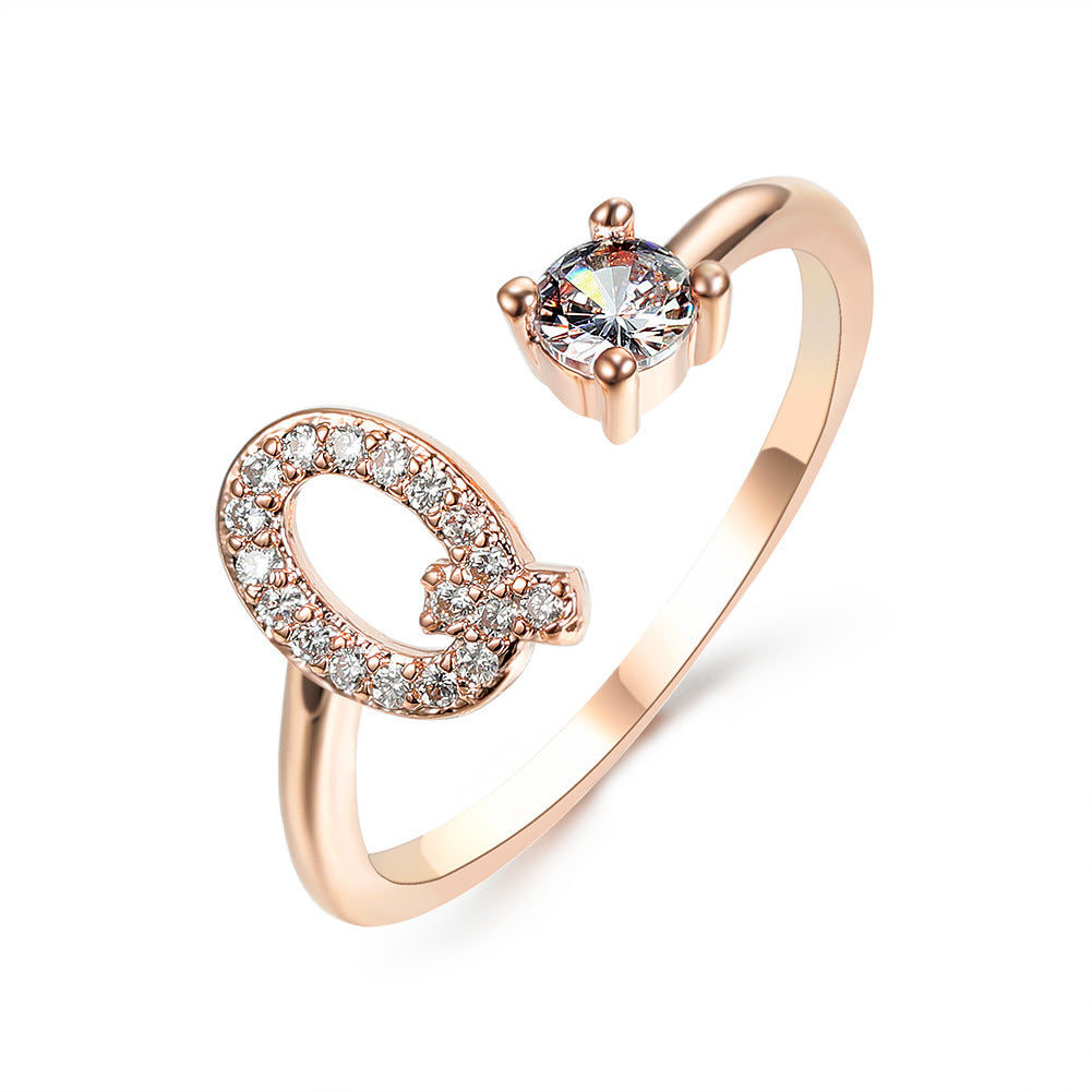 Anillo con inicial VINTAGE