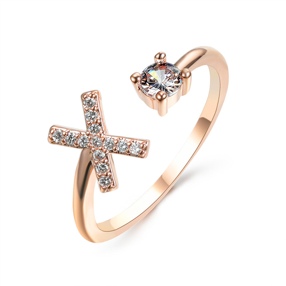 Anillo con inicial VINTAGE