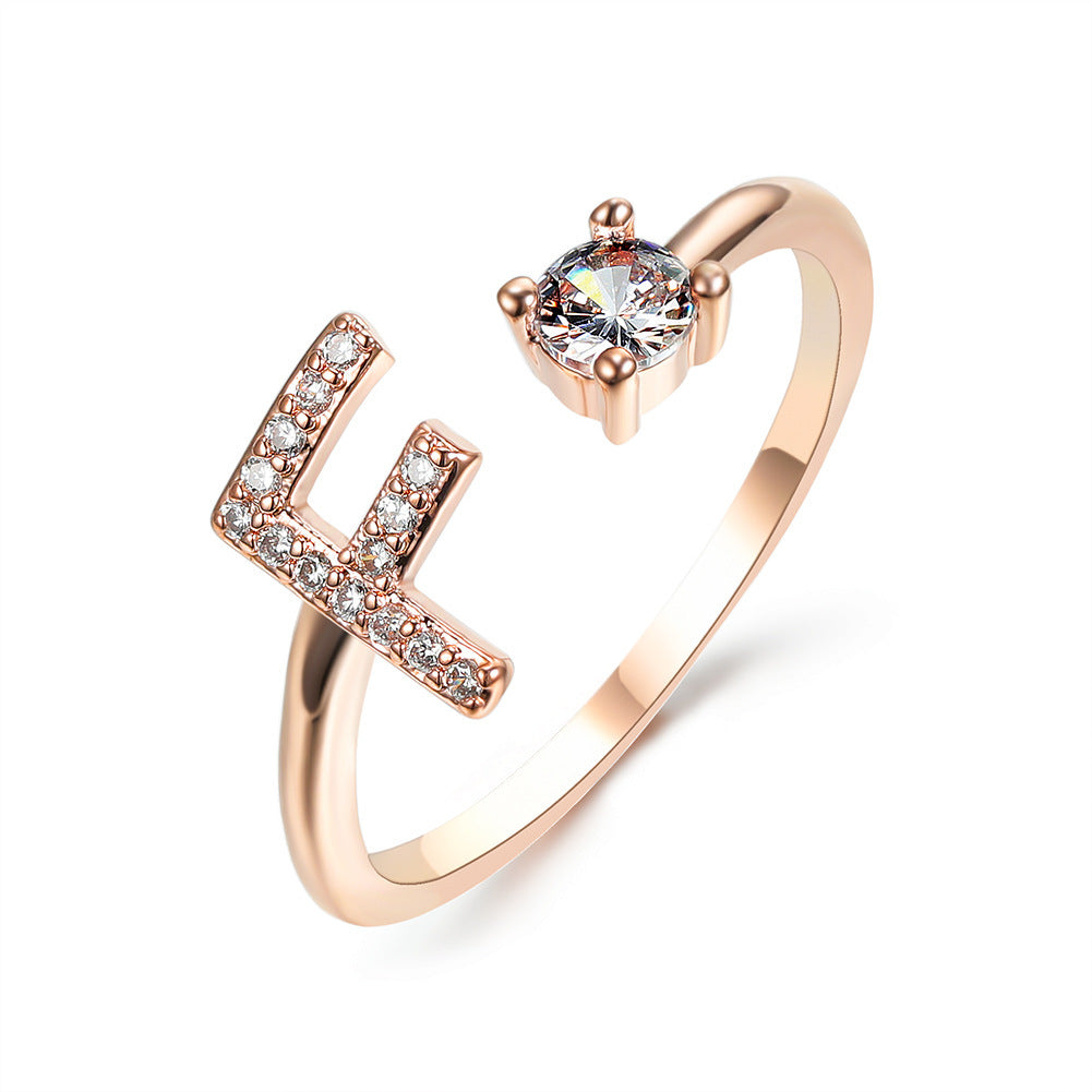 Anillo con inicial VINTAGE
