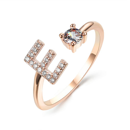 Anillo con inicial VINTAGE