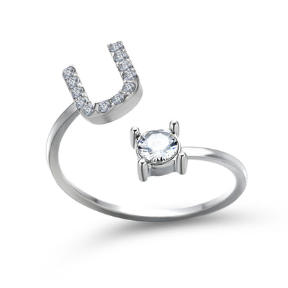 Anillo con inicial VINTAGE