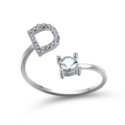 Anillo con inicial VINTAGE