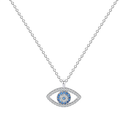 Collar de ojo atmosférico de plata