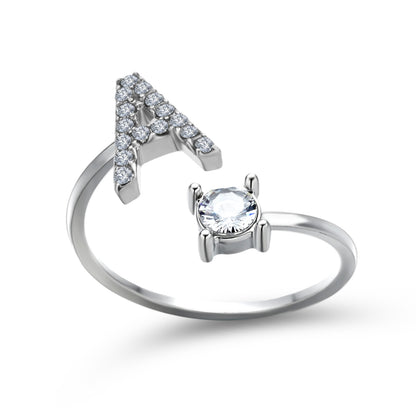 Anillo con inicial VINTAGE