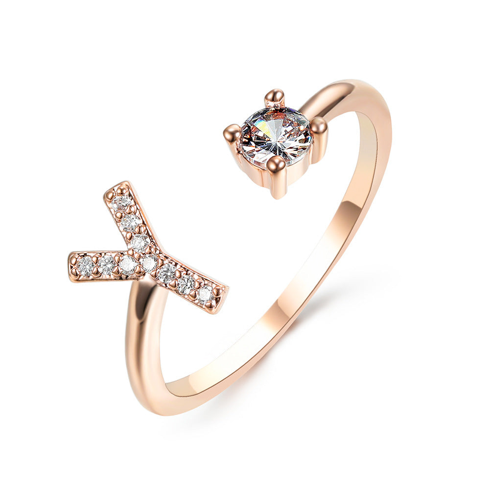 Anillo con inicial VINTAGE