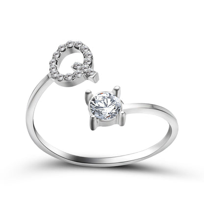 Anillo con inicial VINTAGE