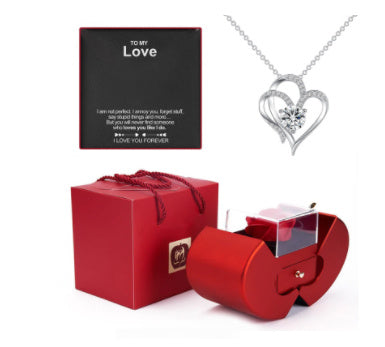 "MANZANA ROJA" joyeria, collar para mujer