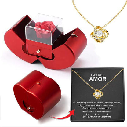 "MANZANA ROJA" joyeria, collar para mujer