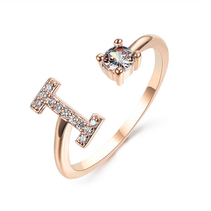 Anillo con inicial VINTAGE