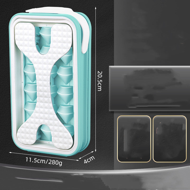 Molde portatil para hacer cubitos de hielo y servir agua, 2 en 1