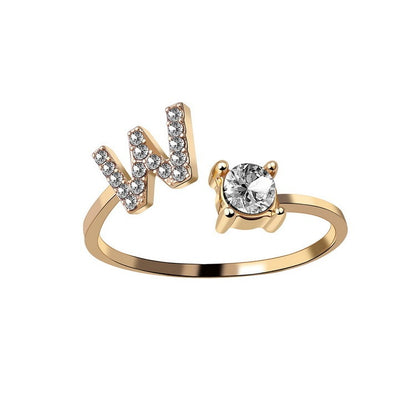Anillo con inicial VINTAGE