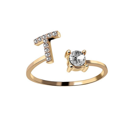 Anillo con inicial VINTAGE