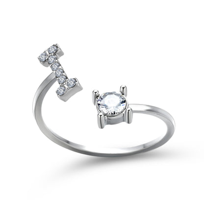 Anillo con inicial VINTAGE