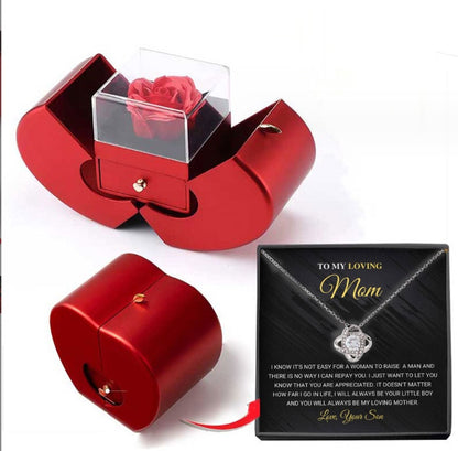 "MANZANA ROJA" joyeria, collar para mujer