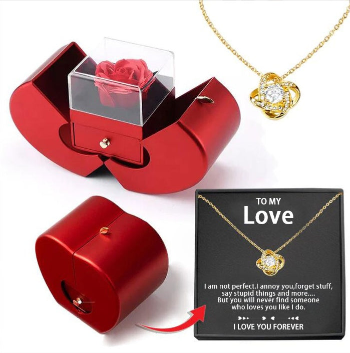 "MANZANA ROJA" joyeria, collar para mujer