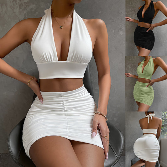 Conjunto top y falda para dama