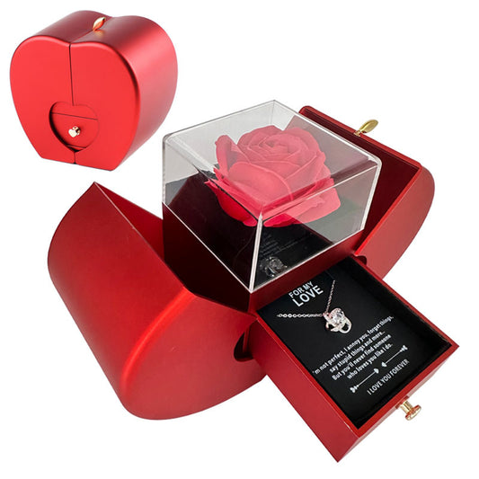 "MANZANA ROJA" joyeria, collar para mujer
