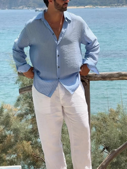 Camisa informal ,azul cielo
